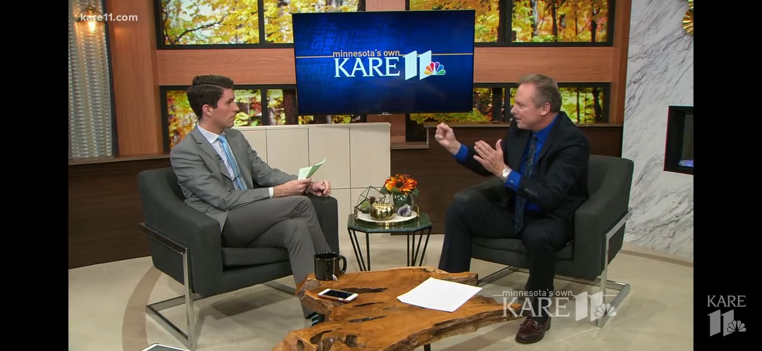 The Courage Group Founder talking startup tips on KARE11